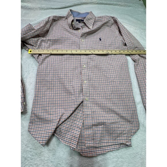 Ralph Lauren Shirt Mens Xl Orange‎ Classic Fit Button Down Short Sleeve Plaid - Picture 8 of 11